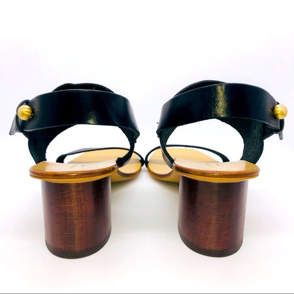 Rag & Bone Leather Square Toe Wood Heel City Sandals 7.5 NWT - Picture 13 of 13